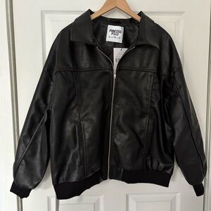 Black Faux Leather Jacket